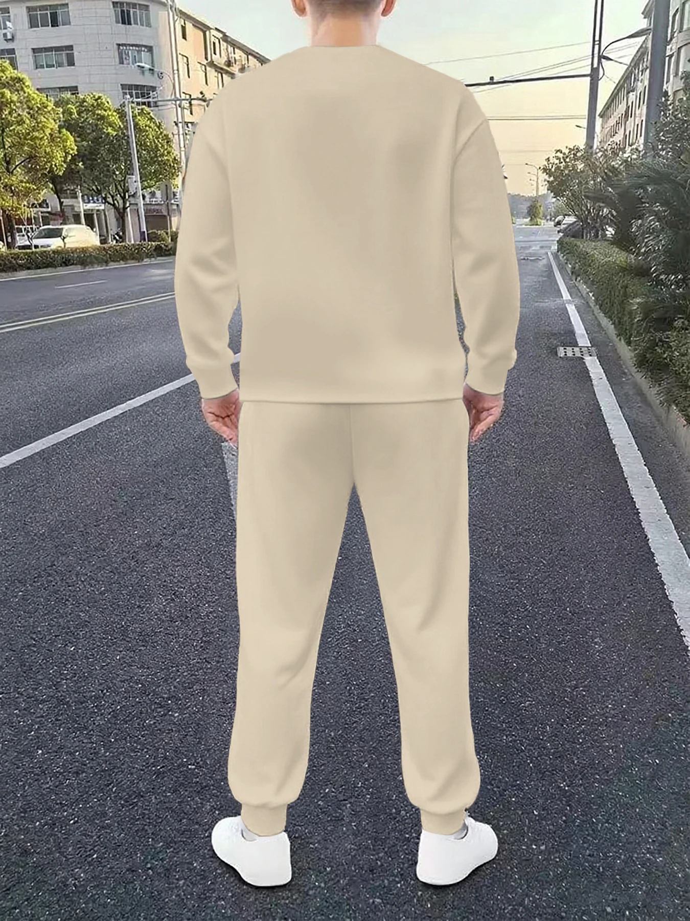 Outono inverno conjunto de duas peças para homens cordão feminino agasalho camiseta terno qualidade confortável casual pulôver moda ternos ﻿ ﻿