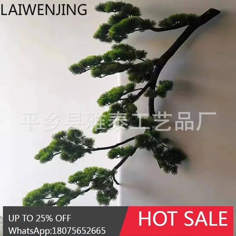 HLZ Artificial Hanging Pine Tree Fishing Decoration New Chinese Style Staircase Landscape Hanging Ornament
