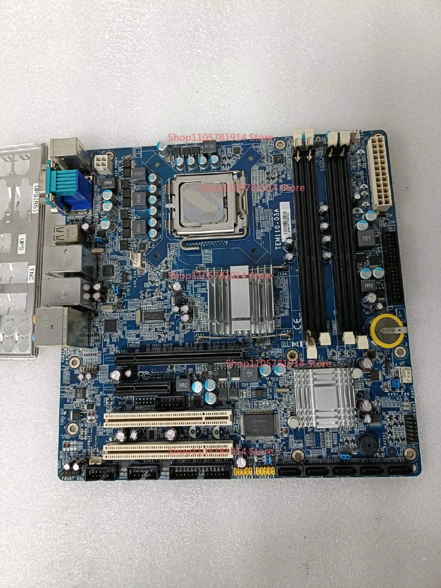 For TEM110-03A Industrial Control Equipment Computer Main Board Dual Network Port, with Baffle