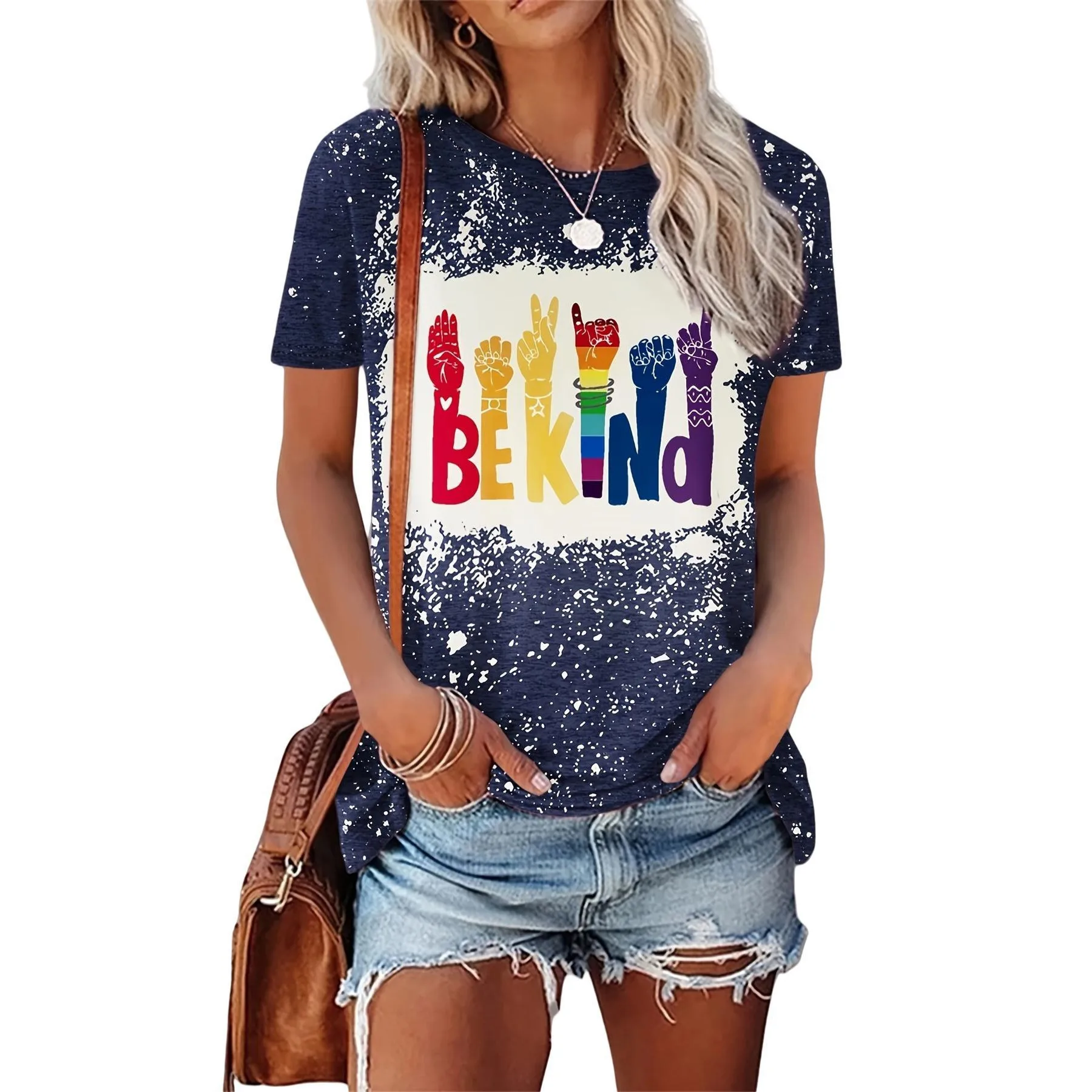 

Women's Tie Dye T-Shirt 3d Pattern Print O-Neck Casual Tees Summer Fashion Ladies Tee Female Short Sleeve Streetwear Clothing