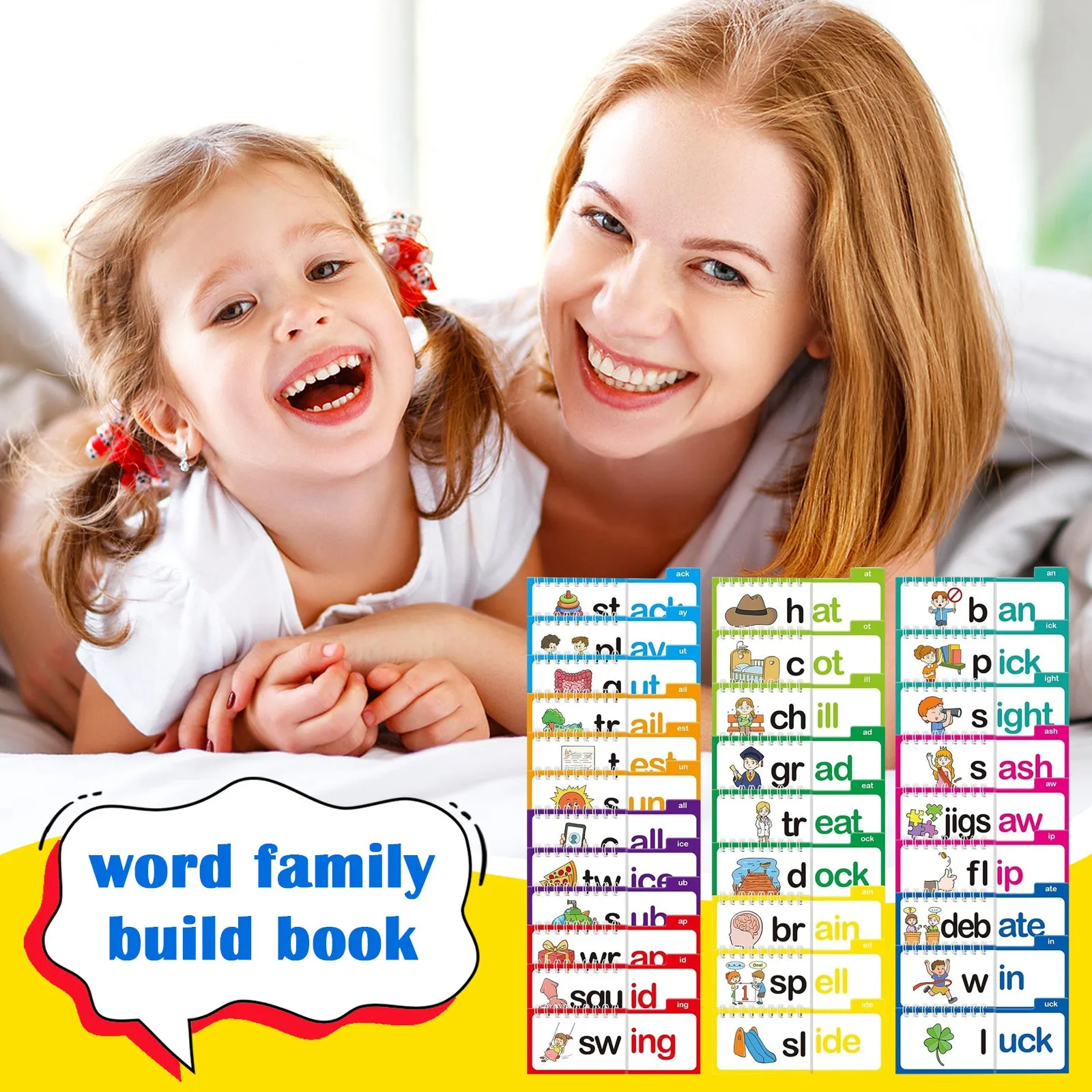 Kid Vocabulary Flashcard Help Child Build Basic Reading Skill Funny Interactive Learning Educational Game Kid-Friendly Design
