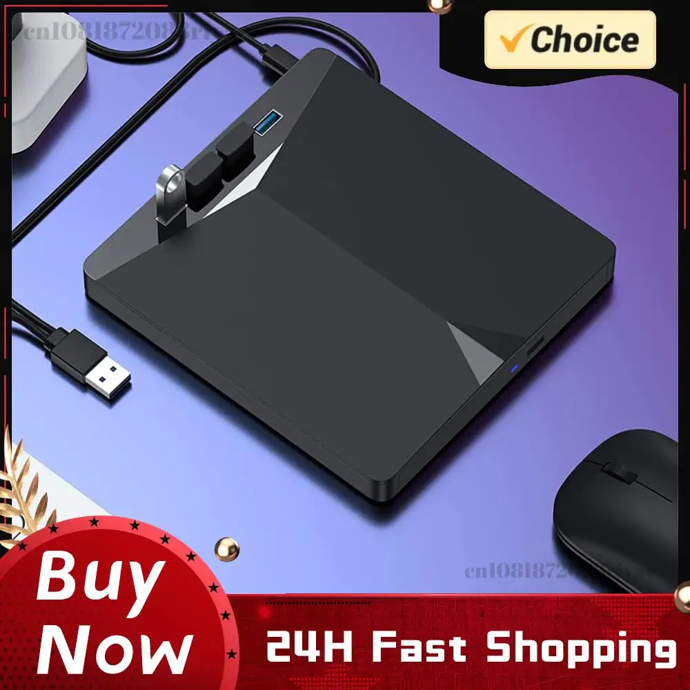 

Внешний DVD RW CD-рекордер 7-в-1 USB3.0 Type-C, высокоскоростной, с функцией Plug-and-Play, для Windows 11/10/8/7/Linux/OS