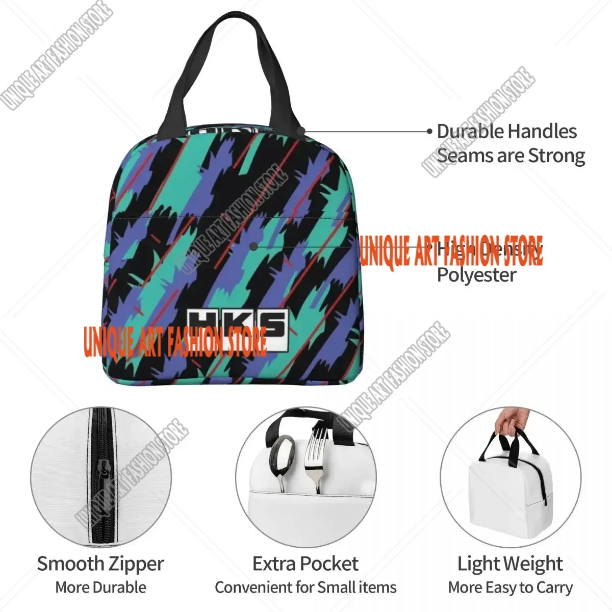 HKS Advan JDM معزول أكياس الغداء مقاوم للماء أكياس نزهة الحرارية برودة علب الاغذية حقيبة الغداء للمرأة العمل الأطفال المدرسة