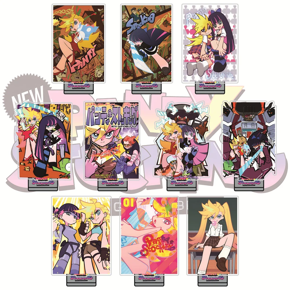 Panty & Stocking 15cm Style Acrylic Stand Figures Keychain Manga Art Print Anime Collectible Standee Desk Decor Gift for Fans