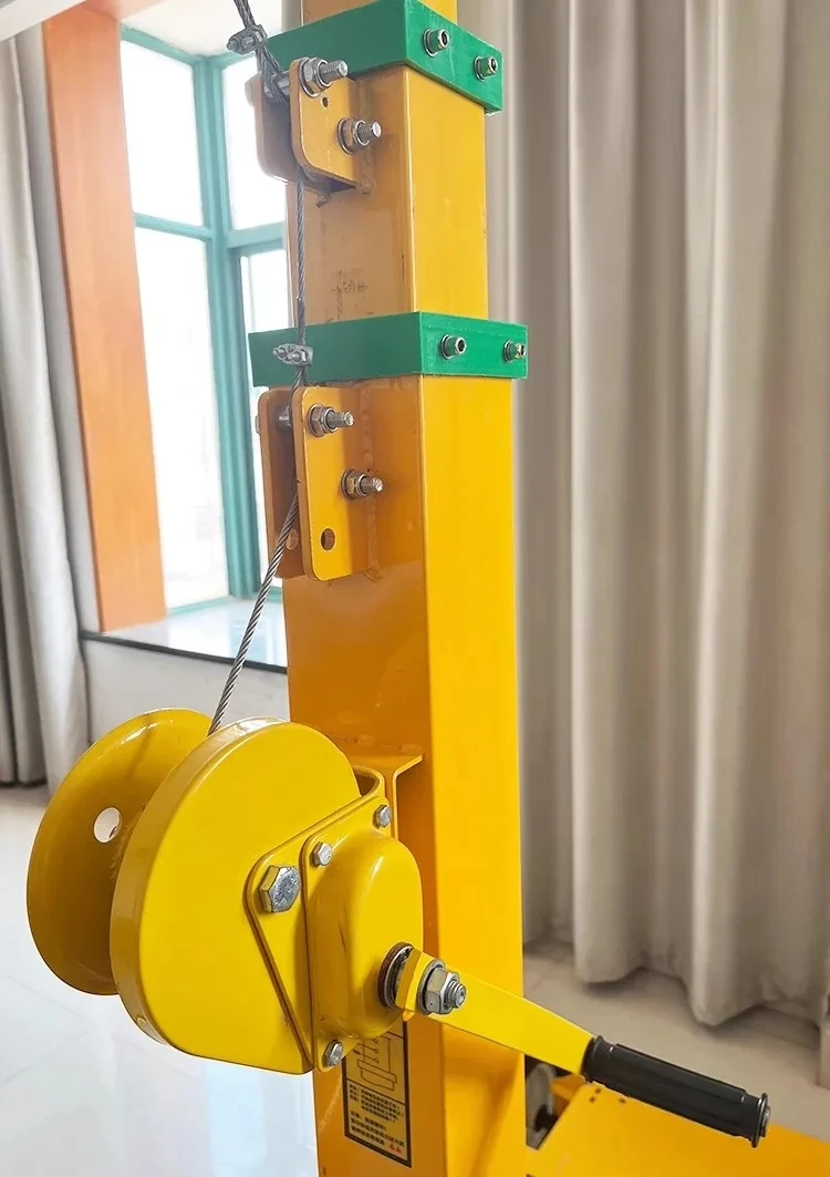 Hand cranked lifting pole, manual telescopic mechanical winch, lifting mast 3/4/5/6/7/8/9 meters