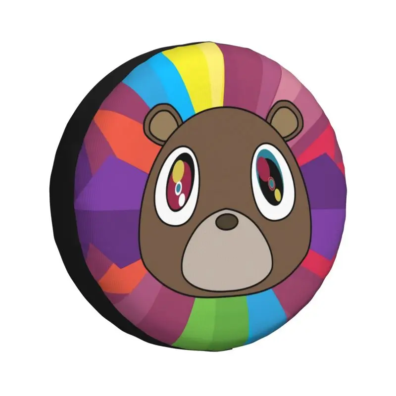 

Custom Kanye West Bear Spare Tire Cover for Toyota RAV4 Prado Jeep RV SUV Camper Car Wheel Protector Covers 14" 15" 16" 17" Inch