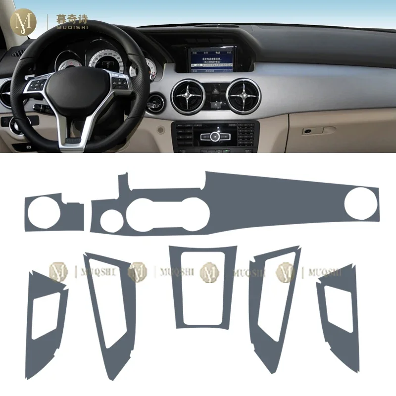 MUQSHI pre cut Car interior gearbox panel TPU protective film screen anti scratch repair PPF For Mercedes Benz GLK X204 13-2018