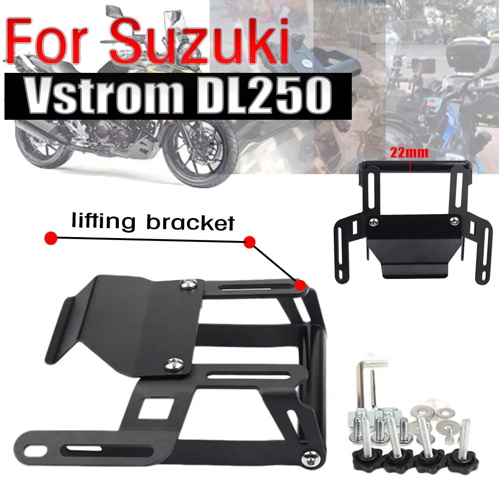 For SUZUKI Vstrom DL250 V-strom DL 250 Motorcycle Phone Bracket GPS Navigation Plate Holder Windshield Lifting Bracket Support