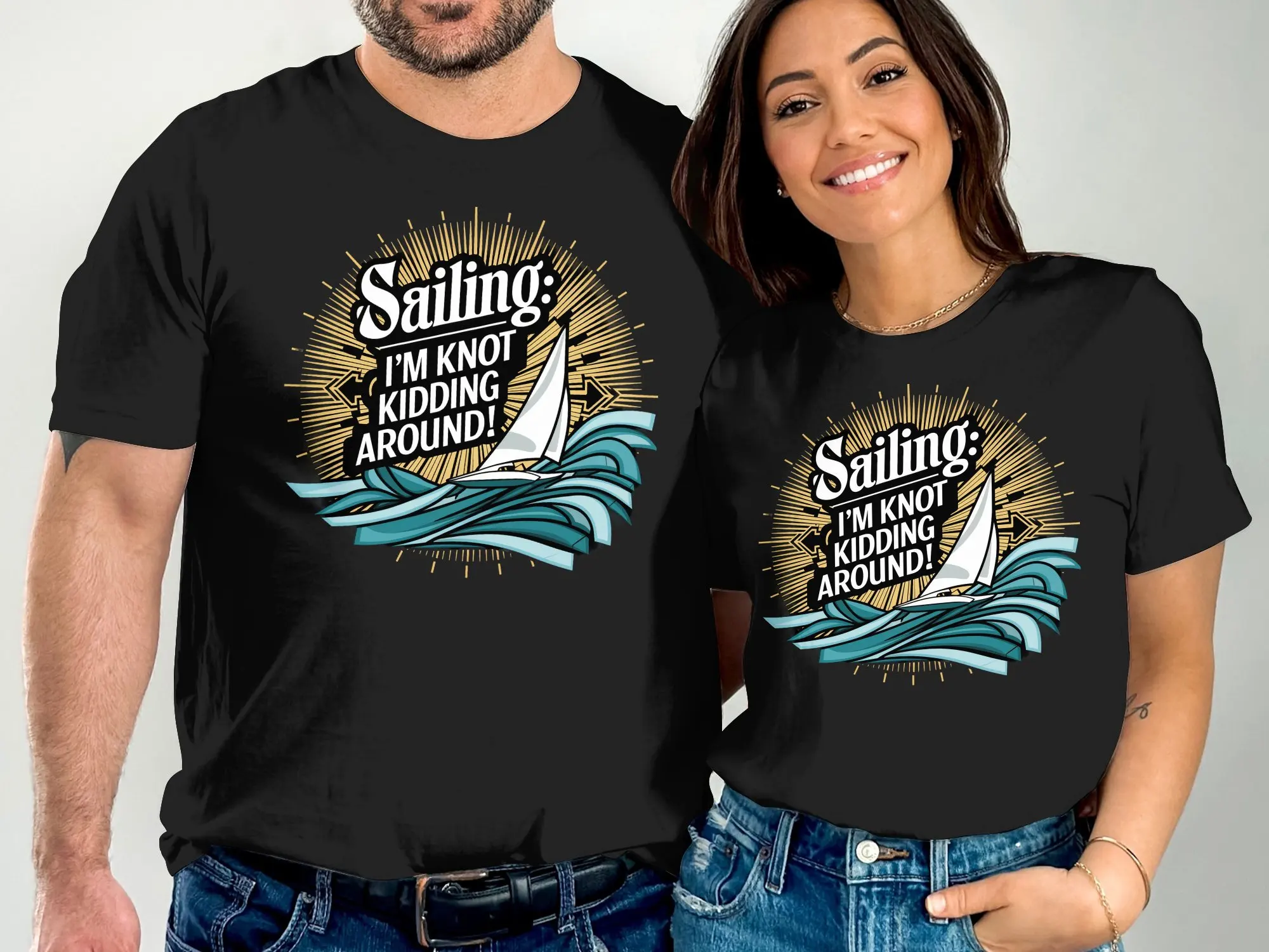 Sailing I Am Knot Kidding Around Funny Nautical T Shirt Sailor Boat Captain Ocean Lover Lighthearted Seafarer Humor