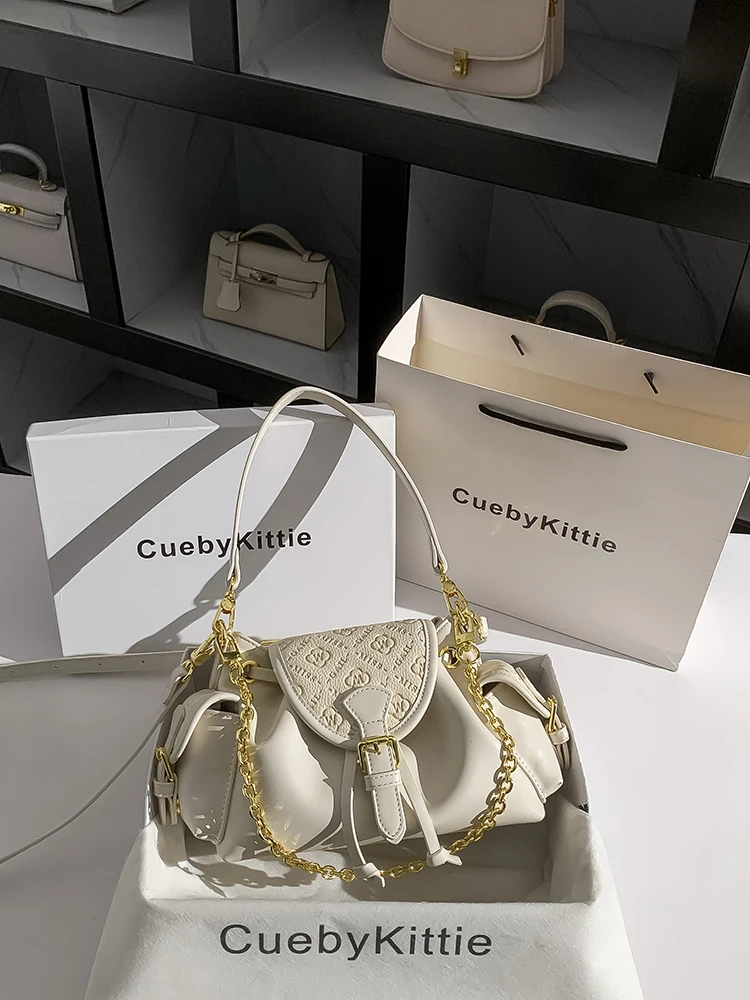 cueby-kittie-women's-large-capacity-chain-tote-bag-commuter-handbag-2026-new-fashion-leather-bag-casual-box-shape