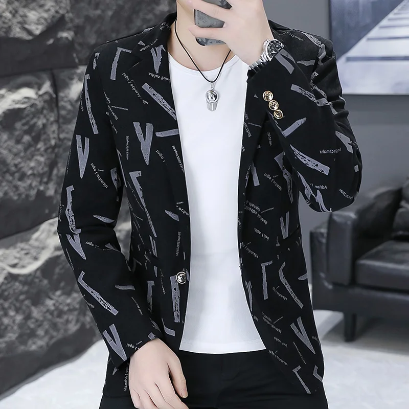 السترة الجديدة للرجال أزياء الأعمال شهم ضئيلة خطابات النمط البريطاني أداء في الهواء الطلق الاتجاه الزفاف مأدبة عارضة السترة #1