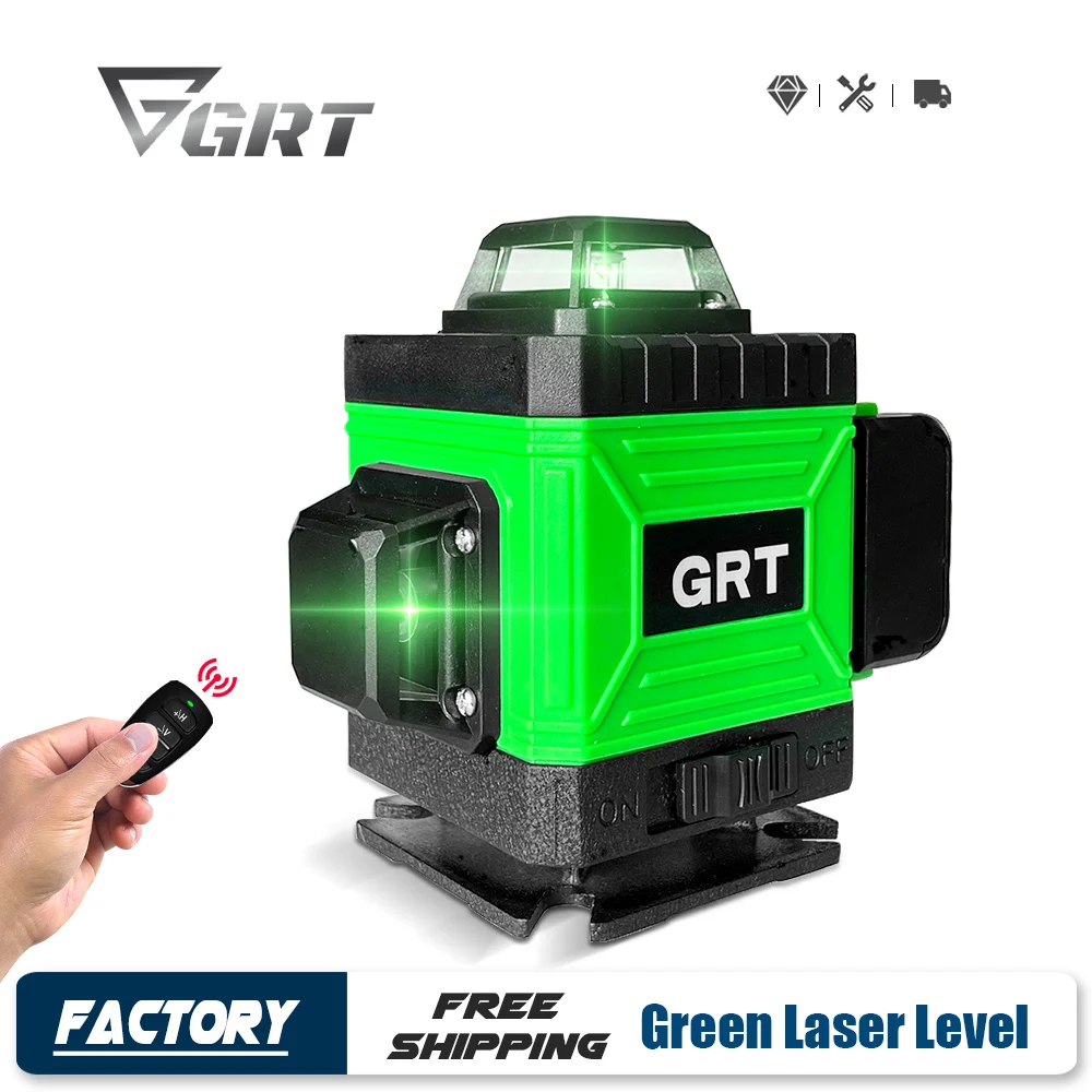 Laser Level 16 Lines 4D Self-Leveling 360 Horizontal and Vertical Cross Super Powerful Green Laser Level лазерный уровень