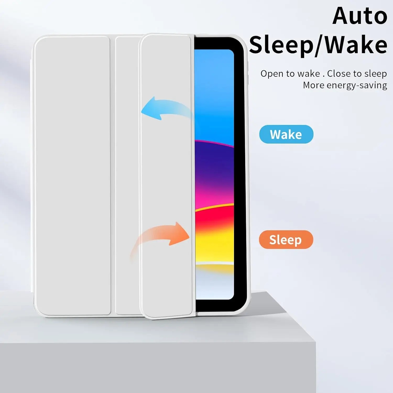 아이패드 (A16) 11세대 11인치 2025용 케이스, 아이패드 10세대 10.9인치 2022용 펜슬 홀더 포함, 자동 깨우기/잠자기 기능