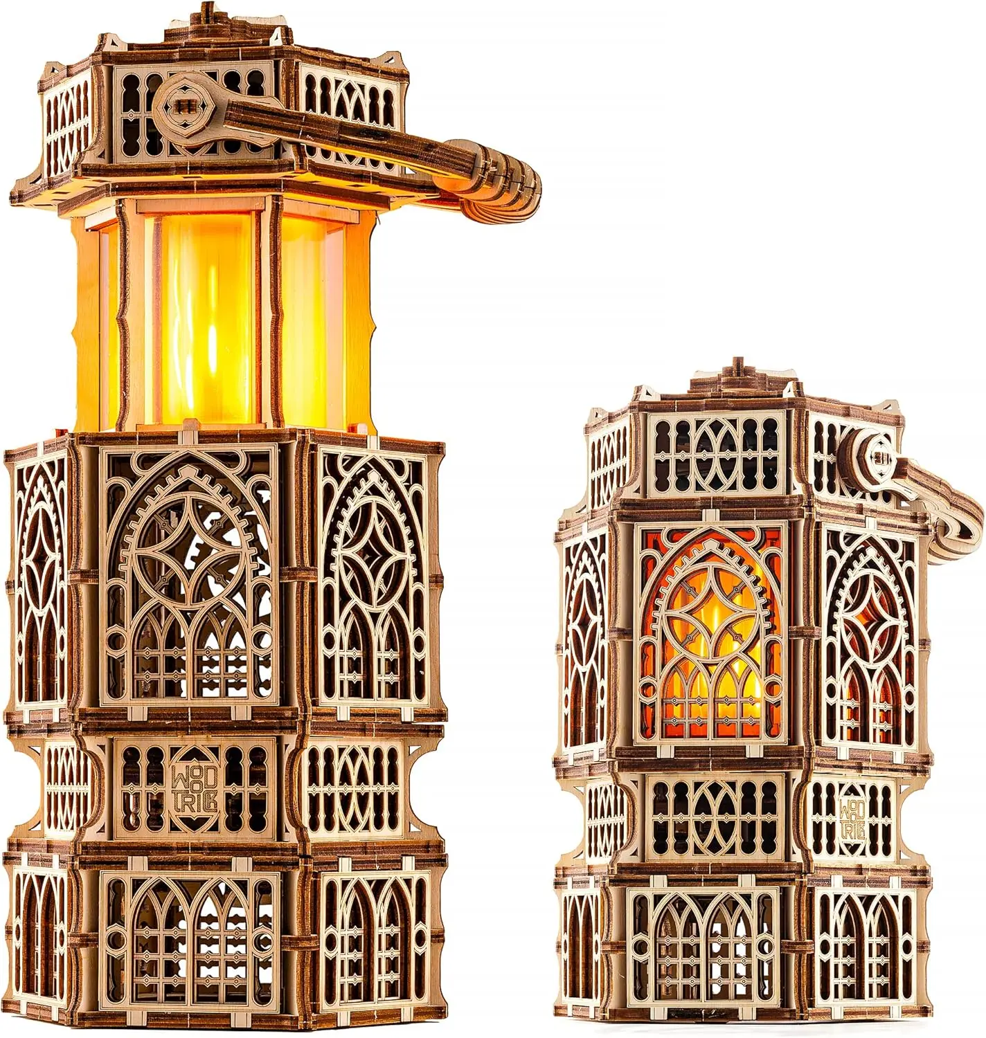 

Antique Lantern Luminous LED 3D Wooden Puzzles for Adults and Kids to Build - 2-Mode Lighting - Engineering DIY Project Mechanic