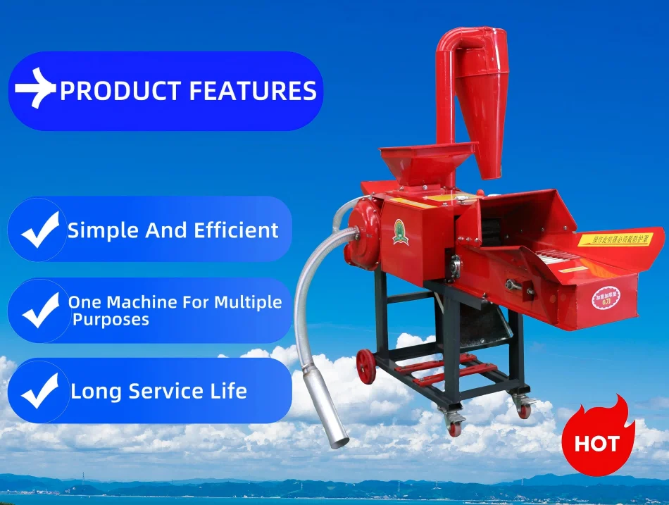 Factory Direct Supply Cow Sheep Animal Agricultural and Fodder Chaff Cutter Machine Feed Food Grass Rice Corn Chopper