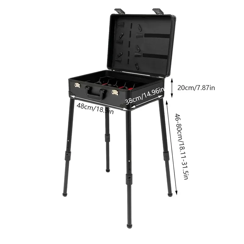 Aluminum Alloy Hairdressing Case Professional Salon Cosmetic Box Portable Large Capacity Beauty Tool Organizer for Barbers