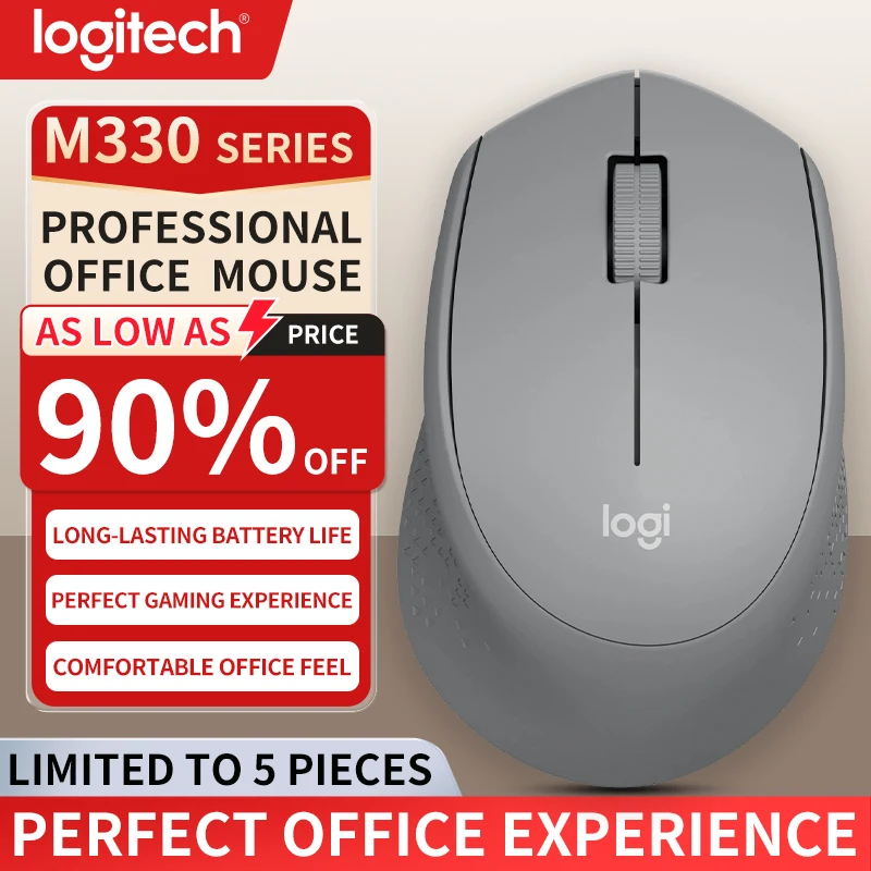 Logitech M330 gaming mouse, lightweight mouse, commercial office home mouse, laptop desktop computer, multi device mouse