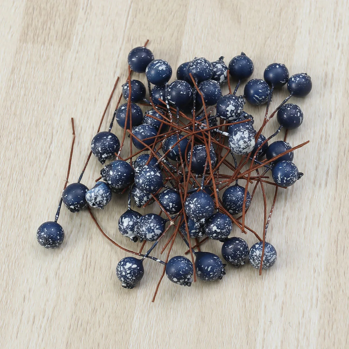 

50Pcs Realistic Blue Berry Holly Artificial Flower DIY Ornament Christmas Home Decor Accessories Artificial Berries