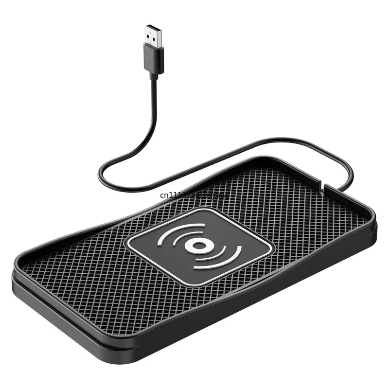 D3 Anti‑Slip Car Wireless Charging Transmitter Pad, Dashboard Fast Wireless Charger Mat for Mobile Phone