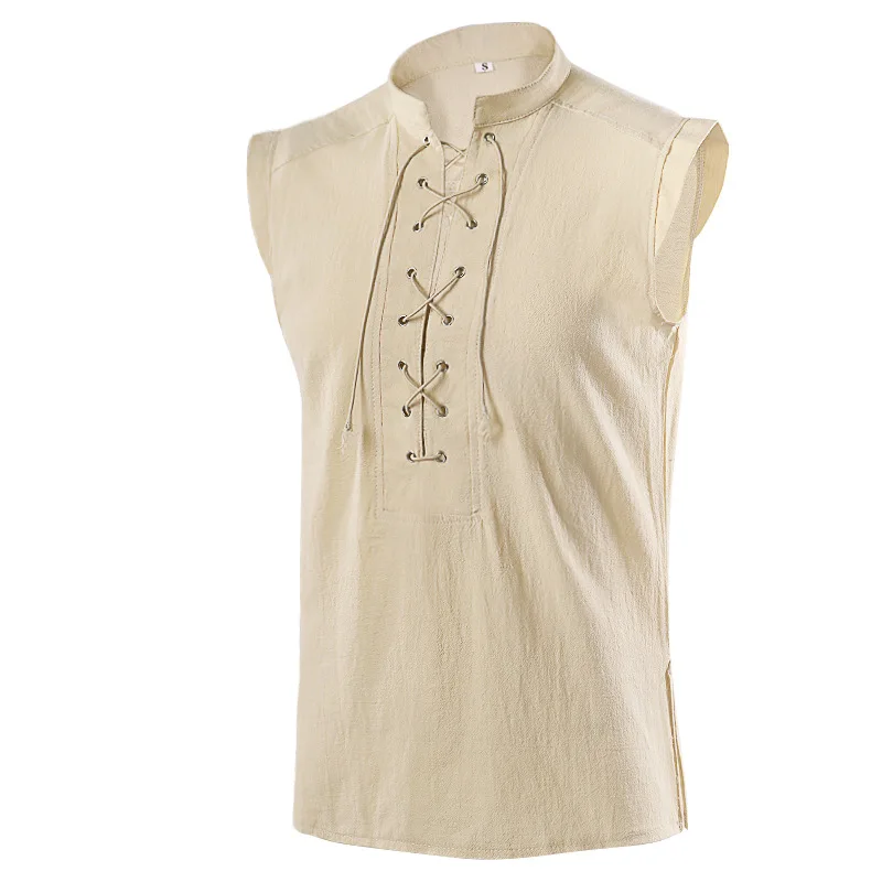 Men's Medieval Costume ort Vest loween Outfit Vintage Sle Mid- New Arrival Faionable Ethnic Stage Costume