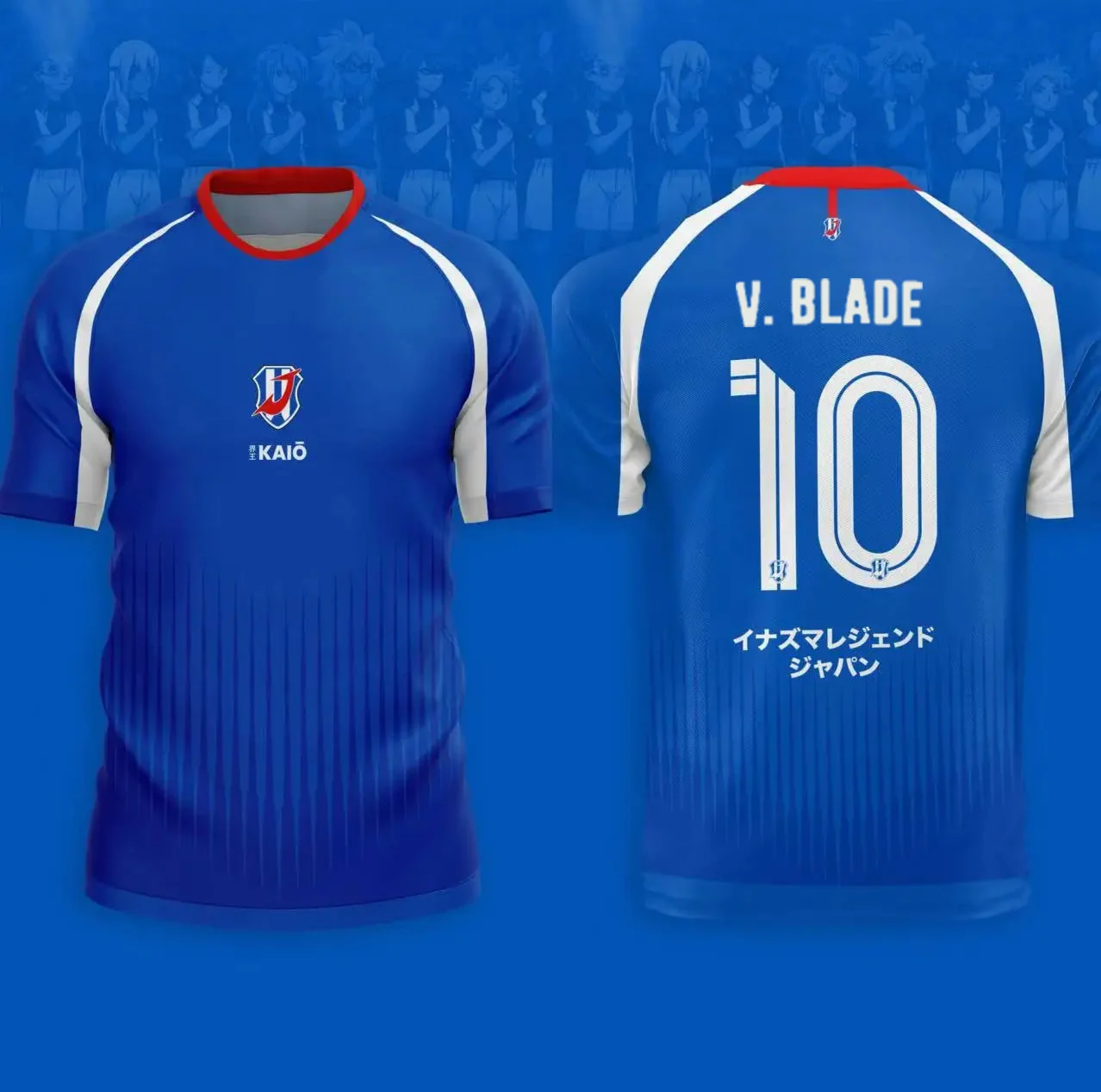V.blade أنيمي تيز Inazuma أحد عشر جيرسي 2025 جديد الرجال ثلاثية الأبعاد كايو طباعة كرة القدم تي شيرت الصيف النساء الرياضة تيز Y2k كرة القدم القمم