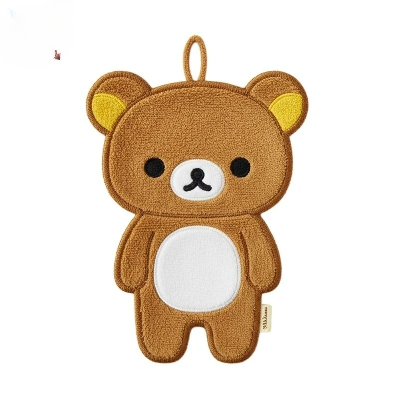 toalha-de-mao-suspensa-kawaii-rilakkumabear-macia-fofa-e-absorvente-em-formato-de-animal-de-desenho-animado-para-decoracao-de-banheiro-e-cozinha-pano-de-limpeza-diario
