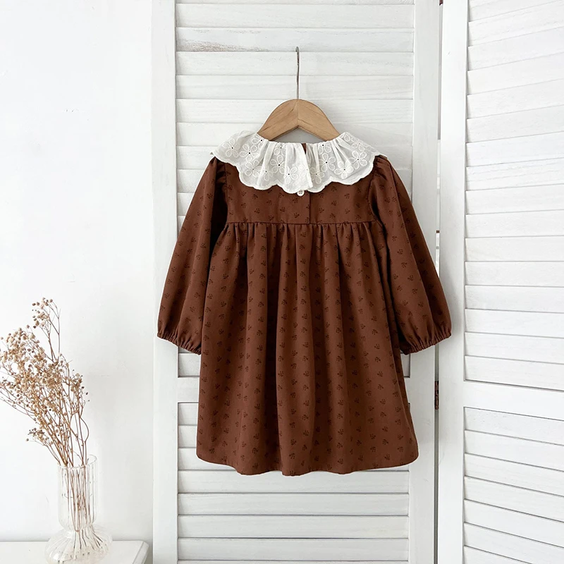 2023 neue Herbst Baby Mädchen Kleid 2-6Y Baby Mädchen Party Geburtstag Kleid Frühling Lange Ärmeln Spitze Baby Mädchen Kinder Prinzessin kleid – Detail 1