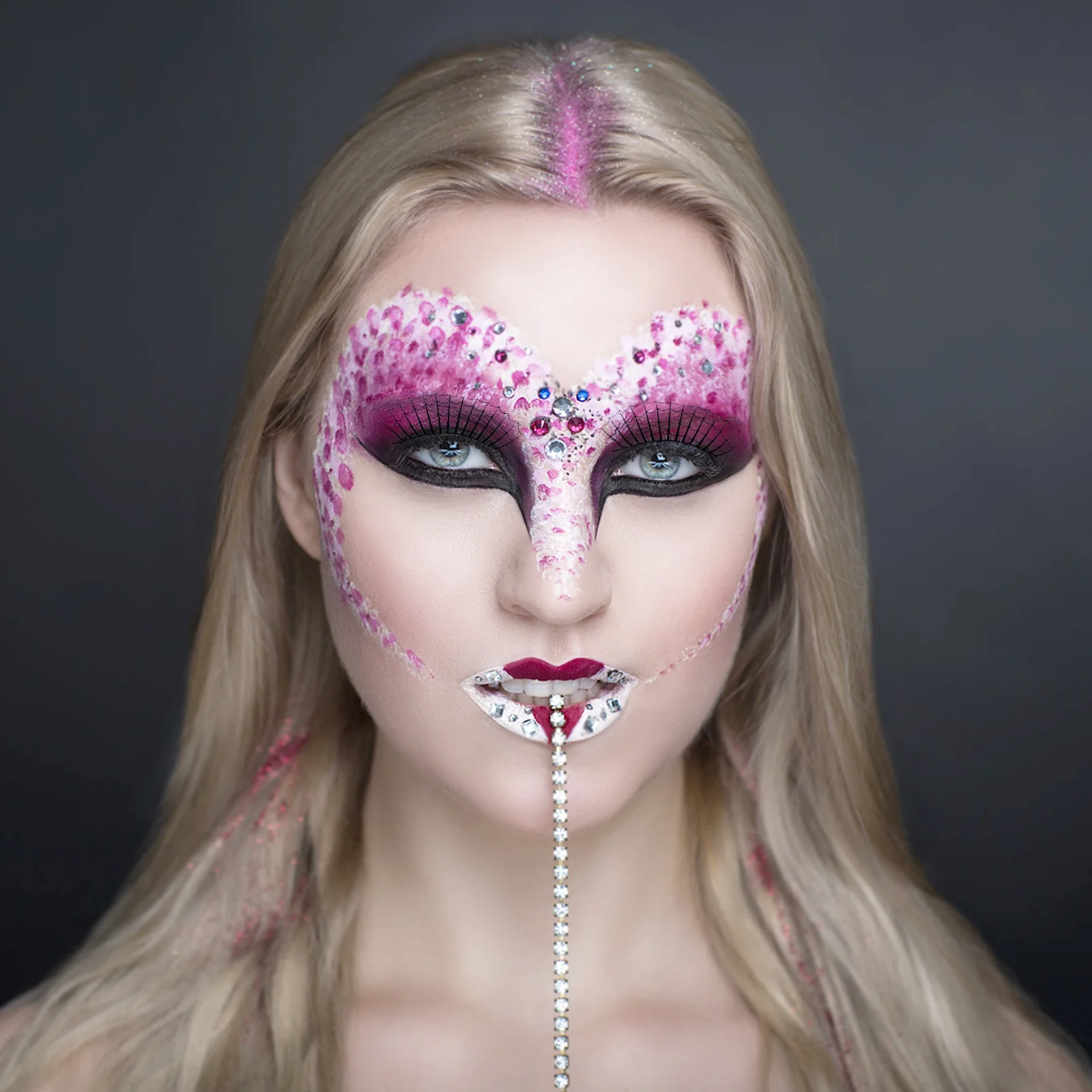 7Pairs Halloween Falsche Wimpern Dichte Dramatische Cluster Wimpern Cosplay Kostüm Bühne Make-Up Party Zubehör Goth Zubehör