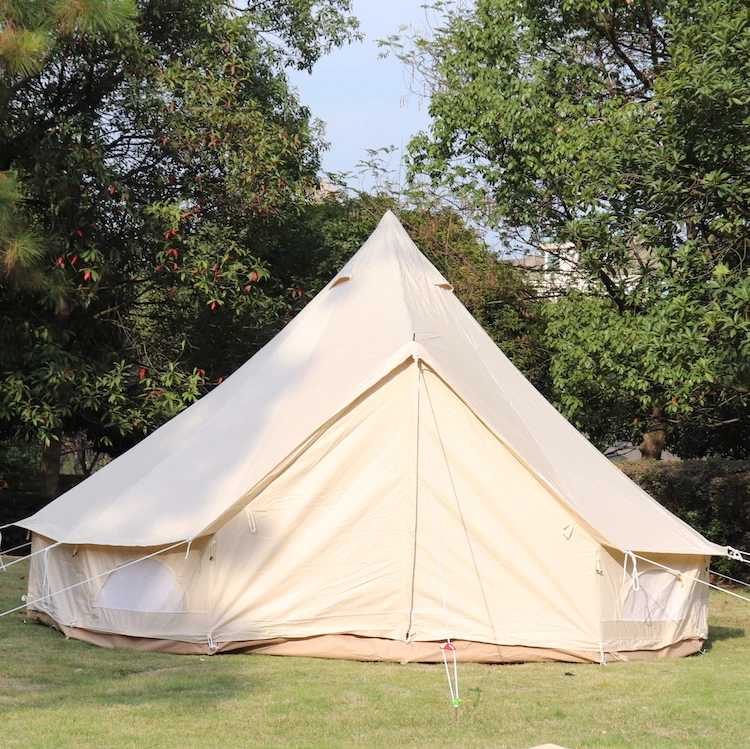 Outdoor Waterproof 5m Canvas Bell Tent for Hunting Glamping Camping and Hotels for Outdoor Adventures