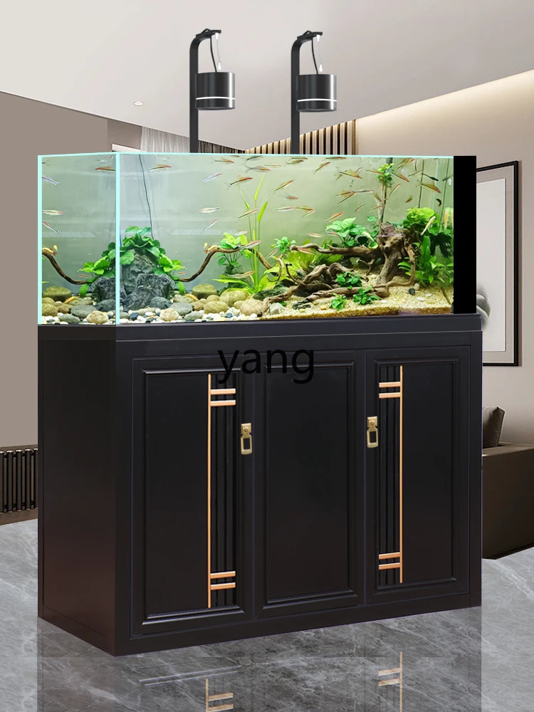 CX Ecological Aquarium Landscape Super White Glass Home Living Room Floor Stream Tank
