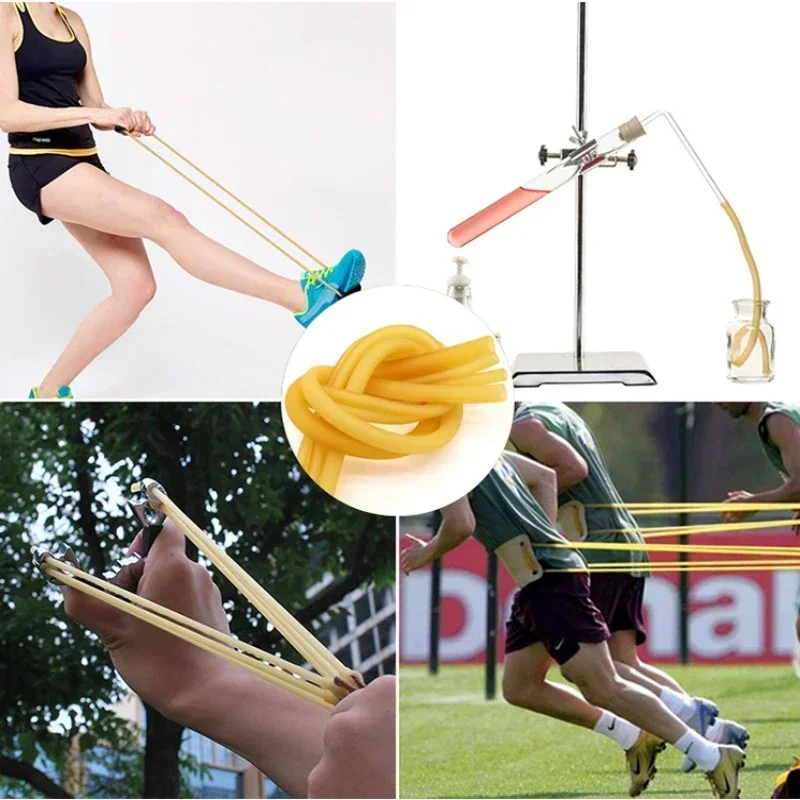 1M Natural Latex Rubber Hose High Resilient Surgical Medical Tube Slingshot Fitness Laboratory Equipment Elastic Band