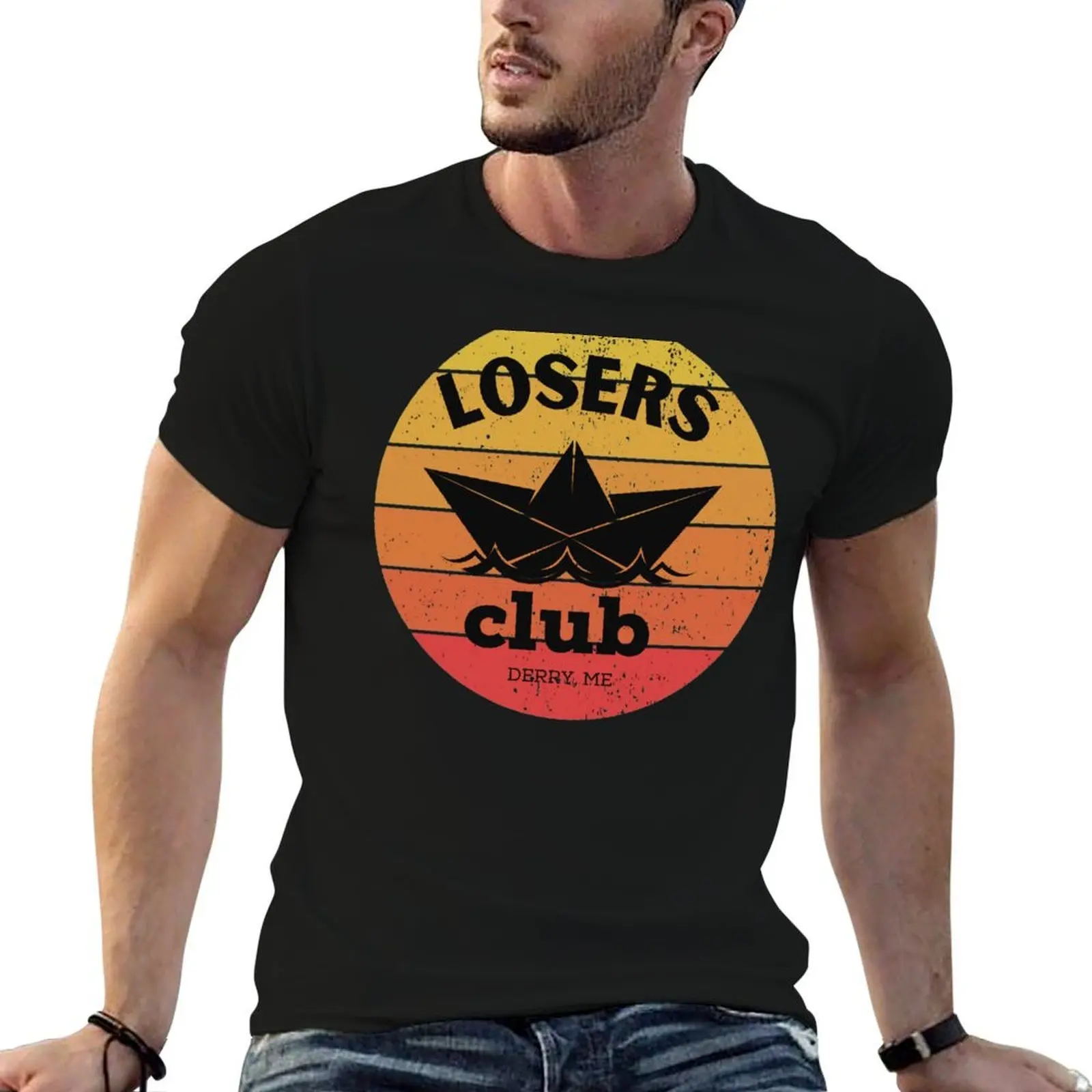 

Losers Club ,Losers Club derry me, retro,Vintage T-Shirt man t shirt heavy cotton t shirts for man cotton T-Shirt