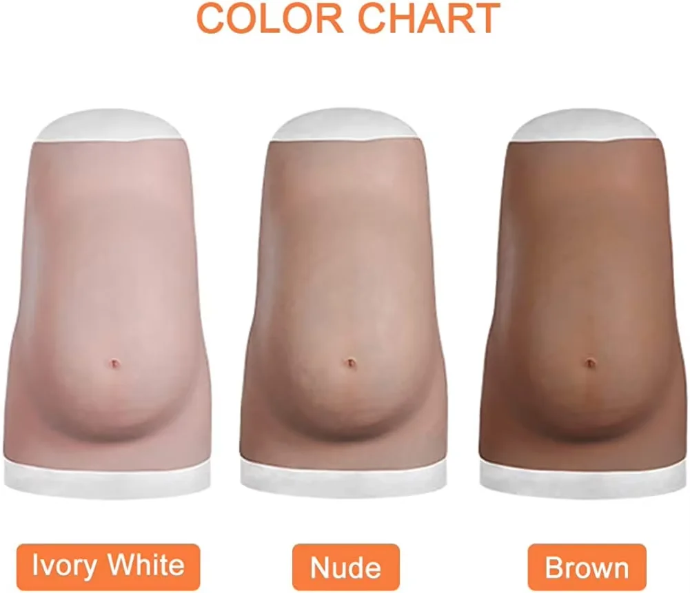 

Silicone Pregnant Belly Artificial Fake Pregnant Belly for Maternity Cosplay Pregnant Fake Silicone Artificial Belly for Cross Dressing Actor Model Women Jelly Tummy 6/9 Months Jelly Belly