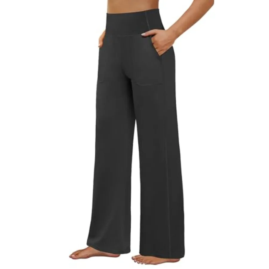 

FireSwan Yoga Pants Women Wide Leg Pants High Waist Stretch Dress Loose Casual Lounge Sweatpants with Pockets