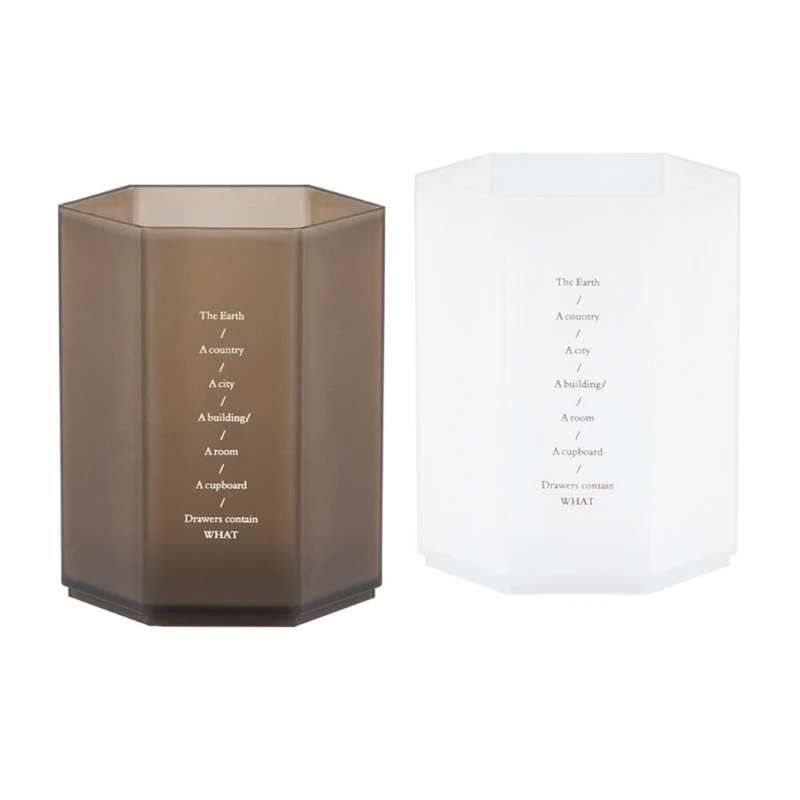 2x/Set Pencil Storage Organizers Large Capacity Pen Cups Hexagonal Pen Holder