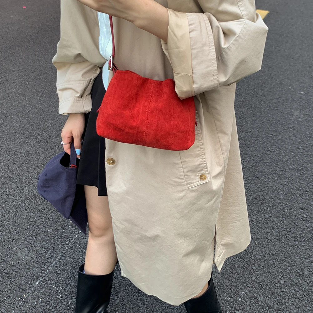 

Женская сумка через плечо из искусственной замши с регулируемым ремнем и верхней ручкой на шнурке, сумка-тоут для путешествий и работы