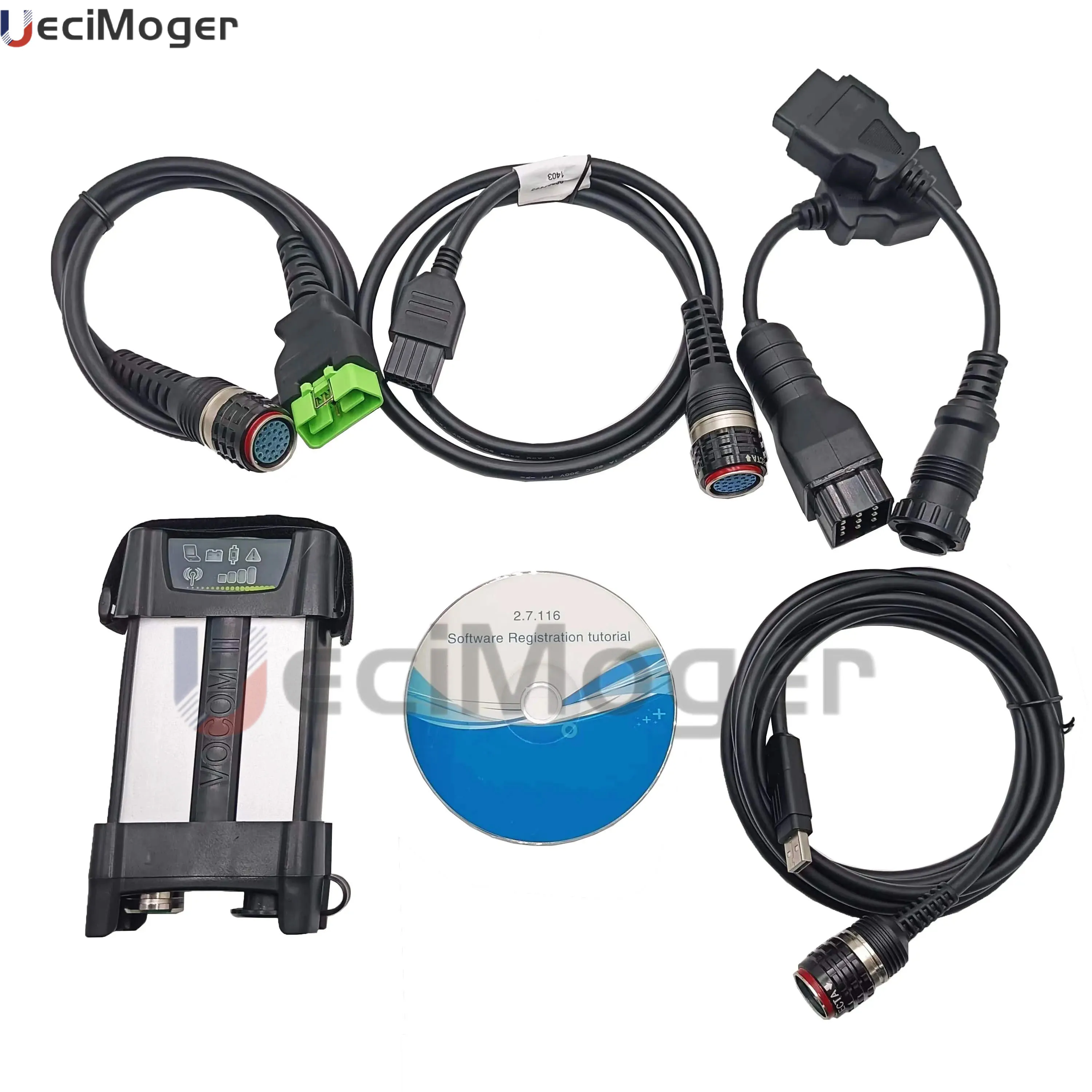 88894000 Diesel EFI Engine Block Diagnostic Tool Programmable VOCOM For Volvo VOCOM II Excavator Software PTT2.8.241