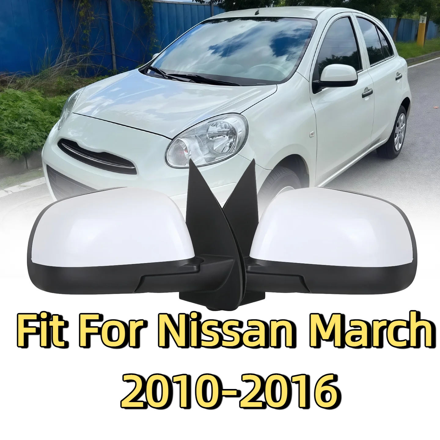 Para Nissan March 2010 2011 2012 2013 2014 2015 2016 accesorios de coche Assy espejo Auto exterior conjunto de espejo retrovisor lateral