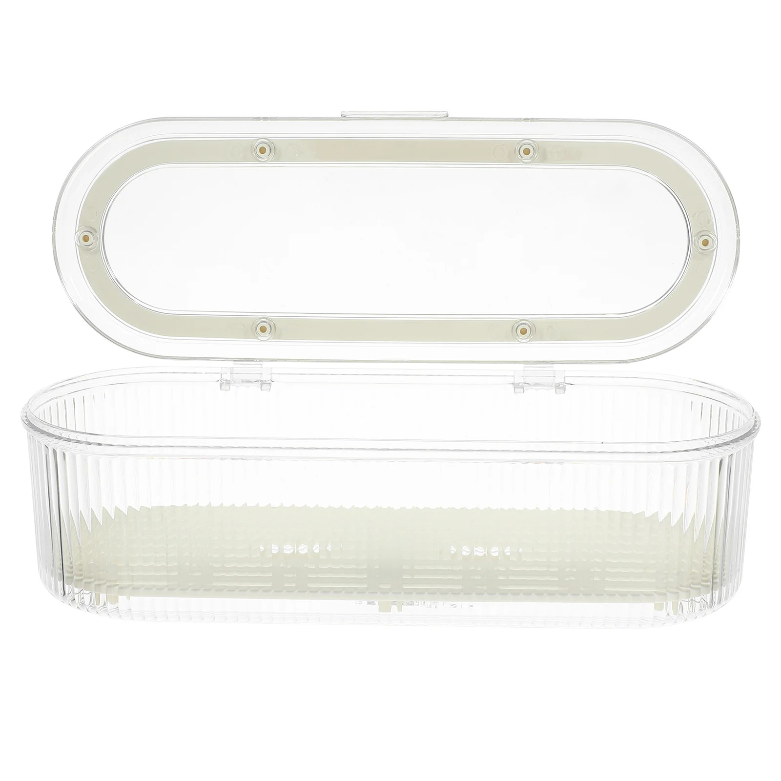 

Kitchen Covered Cutlery Storage Box with Lid Plastic Chopstick Spoon Organizer Silverware Tray Utensil Holder Container