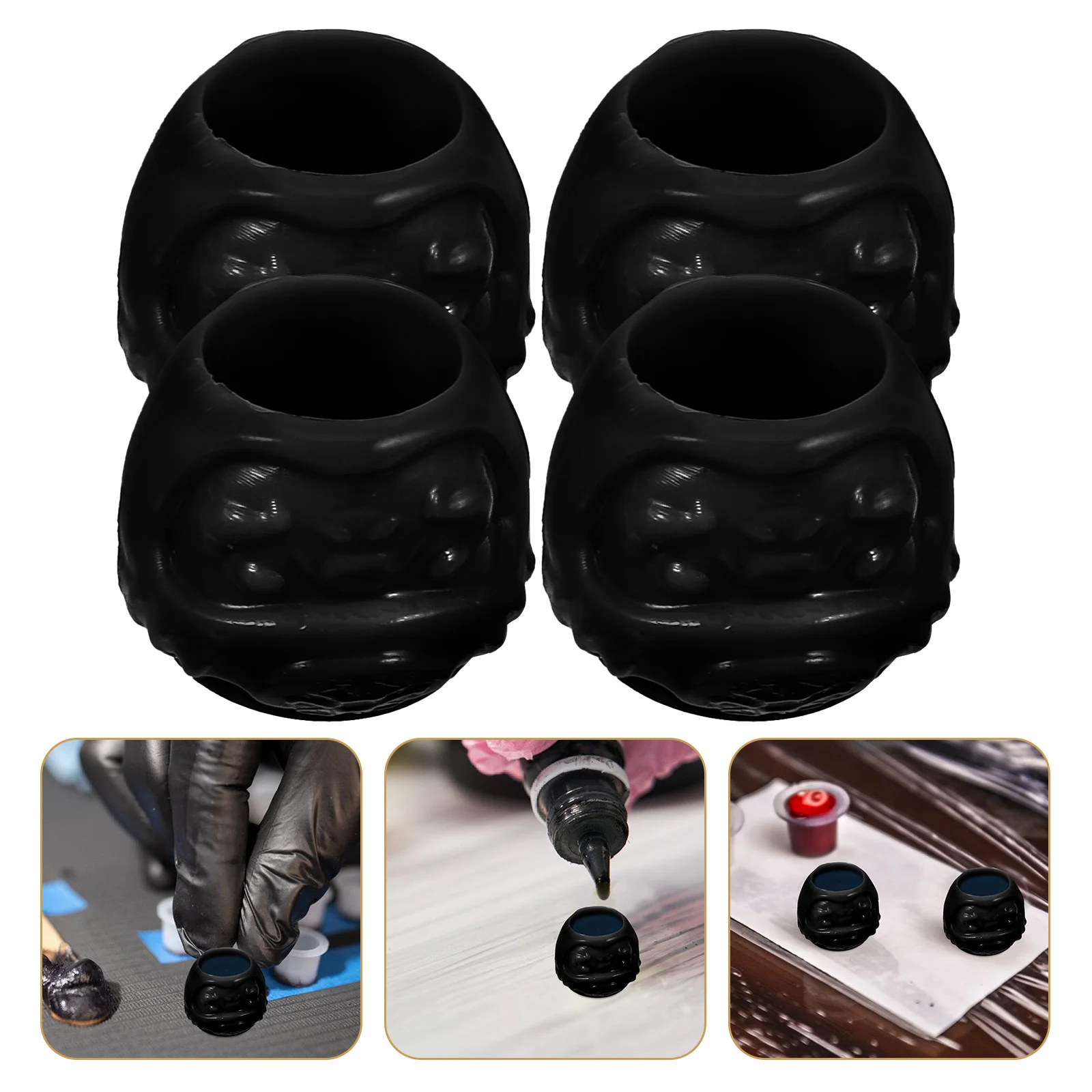 

200Pcs Ink Caps Heavy Duty Build Splash Resistant Reliable Performance Mini Pigment Cups for Artists Ink Holder