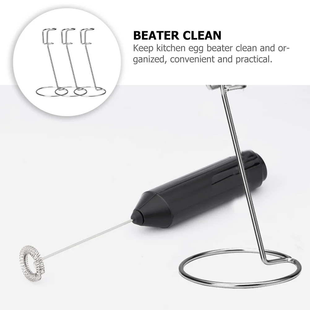 

3pcs Stainless Steel Eggbeater Stand Kitchen Mixer Holder Space Saving Frother Rack For Hand Blender Electric Whisk Organizer