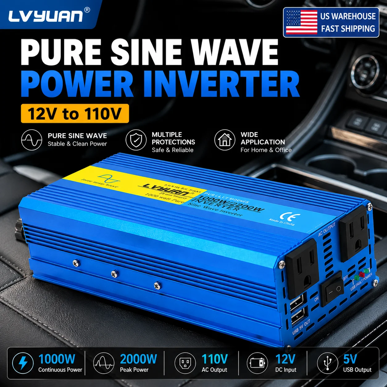 Outdoor Usb Power Outlet - Inverter a Onda Sinusoidale Pura LVYUAN