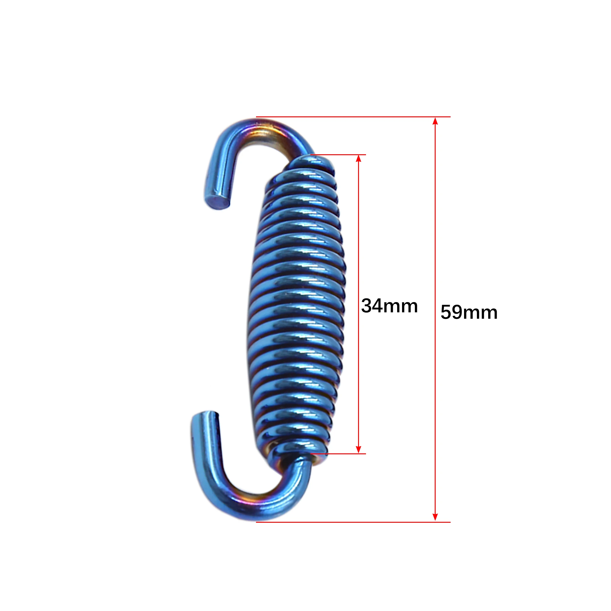 Uxcell 2pcs Blue Exhaust Muffler Deadener Springs Strainer for Motorcycle