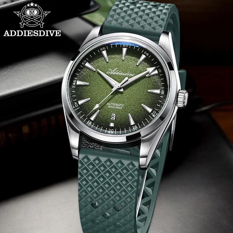 ADDIESDIVE Механические часы reloj hombre Gradient Blue Dress Автоматические часы Водонепроницаемые 10 барные зеркальные стеклянные часы