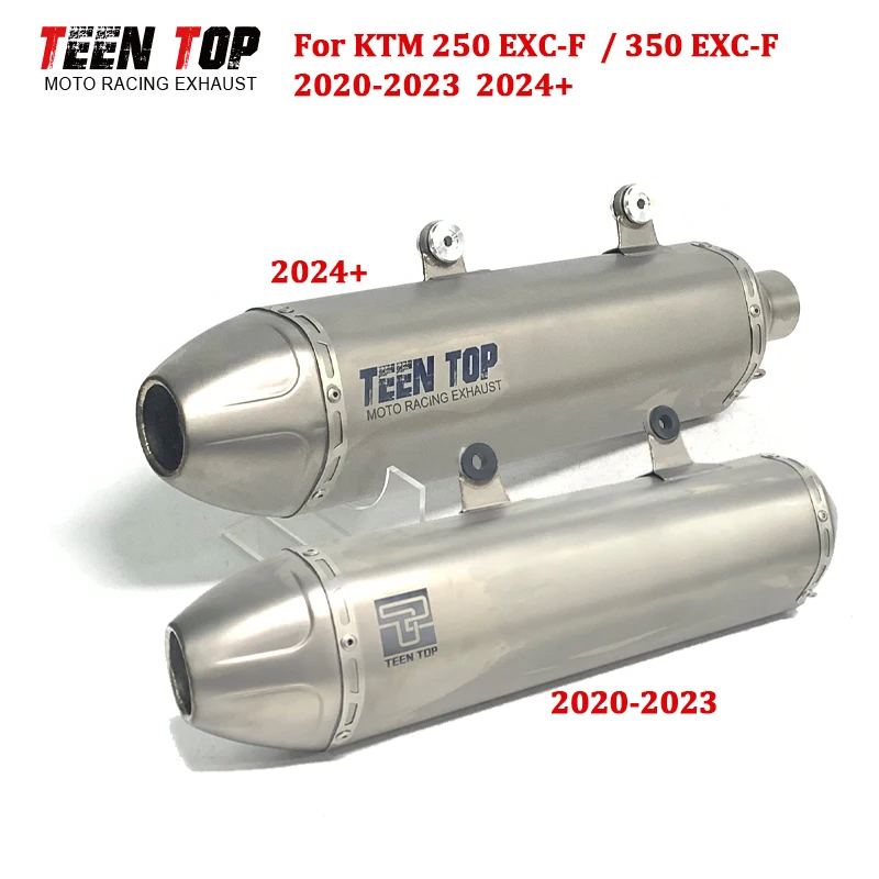 

Offroad Bike Exhaust Muffler For KTM 250 EXC-F 350 EXC-F Motorcycle Exhaust Pipe Escape Moto Silencer Titanium EXCF 2020-2024+