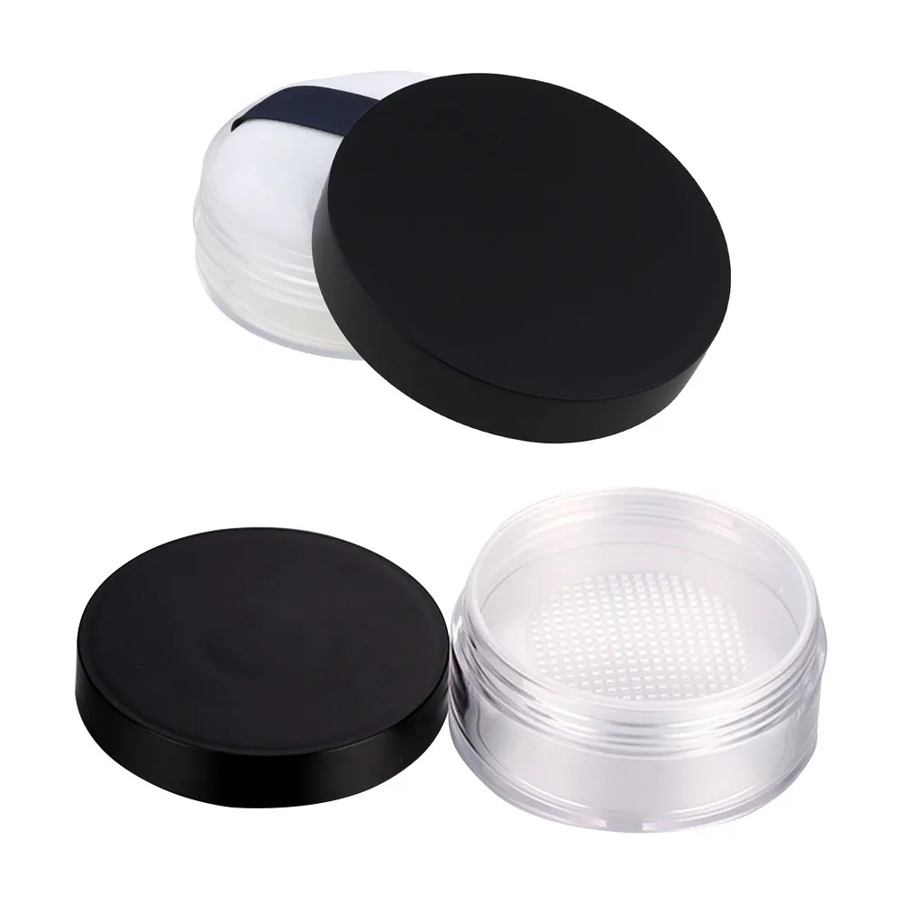 1Set Loose Powder Case Wear Resistant Empty Makeup Holder Reusable Powder Box Portable Travel Use Makeup Holder