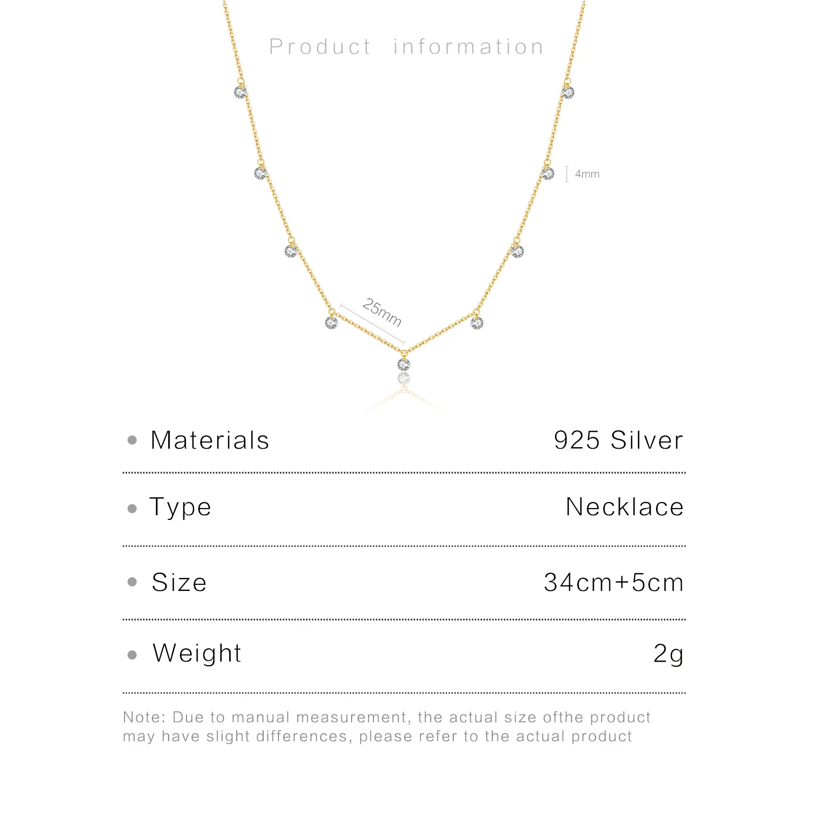 ANDYWEN 100% 925 Sterling Silver Hole Zircon 4mm Choker Charm Long Chain Necklace 2023 Women Wedding Fine Jewels — zdjęcie 7