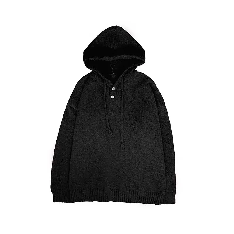 

Модный мужской трикотаж большого размера 300-красного цвета, повседневный осенне-зимний гонконгский свитер с капюшоном в стиле ретро, полиэфирное волокно