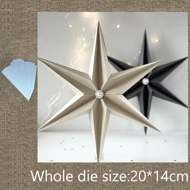 Neues Design Handwerk Metall Schablone Form Stanzform 3D gefaltete Sterne Dekoration Sammelalbum gestanzt Album Papier Karte Handwerk Prägung