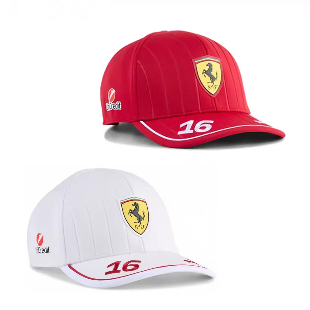 Casquette de langue de canard de voiture pour chapeaux Ferrari, nouvelle course F1 Monaco SF-25 Charles Leclerc 16, casquette de Baseball réglable, chapeau pare-soleil décontracté